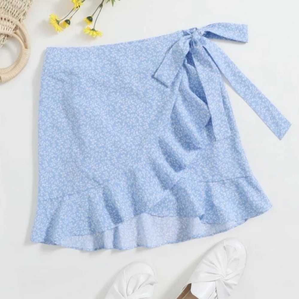 Ruffle wrap skirt